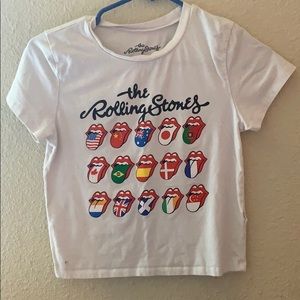 Riling stone graphic crop top tee-shirt